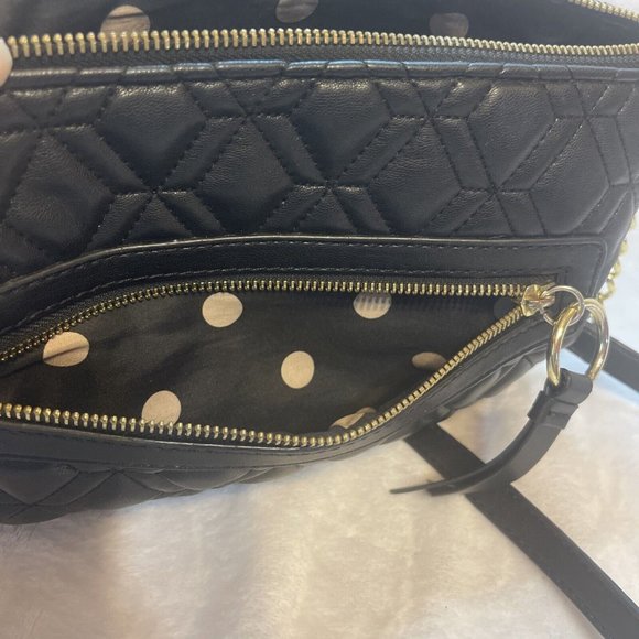 Classic Anne Klein Handbag Quilted‎ Black With Gold Hardware - Picture 7 of 12